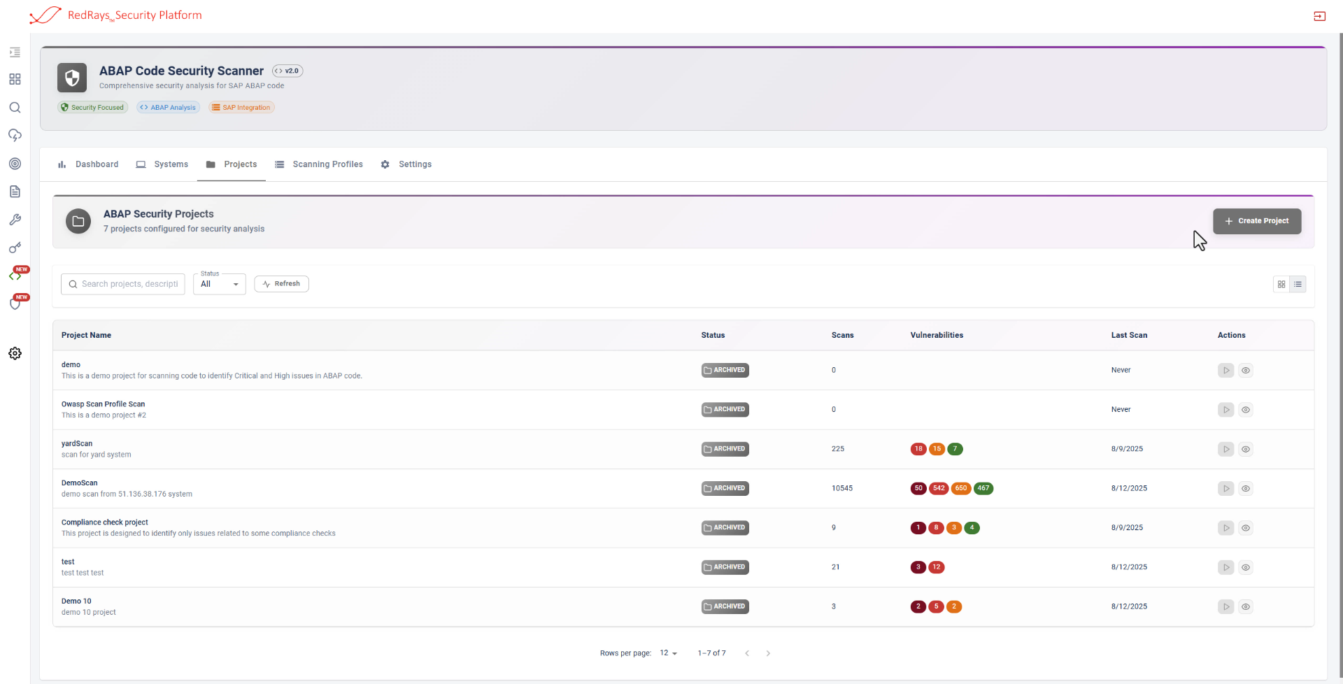 ABAP Code Security Scanner Screenshot