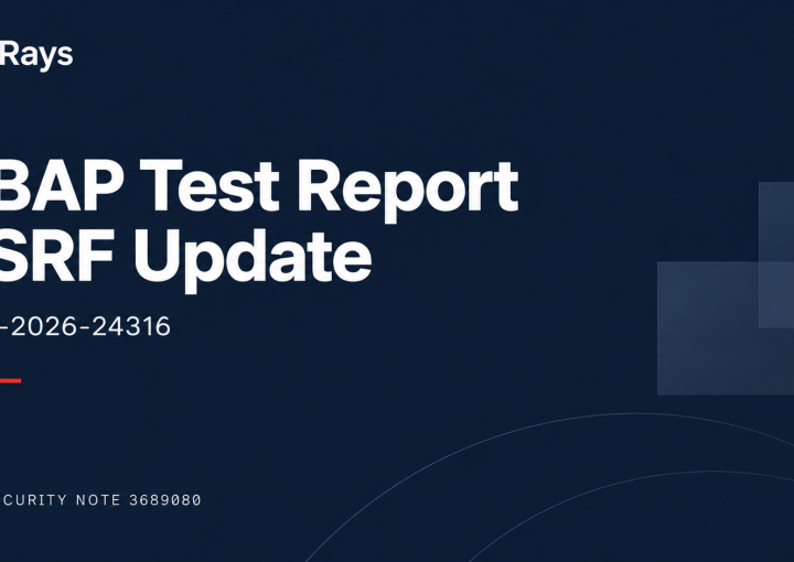 SAP Note 3689080: October SSRF Update (CVE-2026-24316) — RedRays