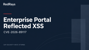 SAP Note 3779985: Enterprise Portal Reflected XSS (CVE-2026-89117) — RedRays