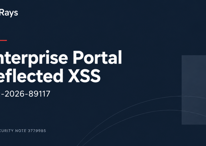 SAP Note 3779985: Enterprise Portal Reflected XSS (CVE-2026-89117) — RedRays