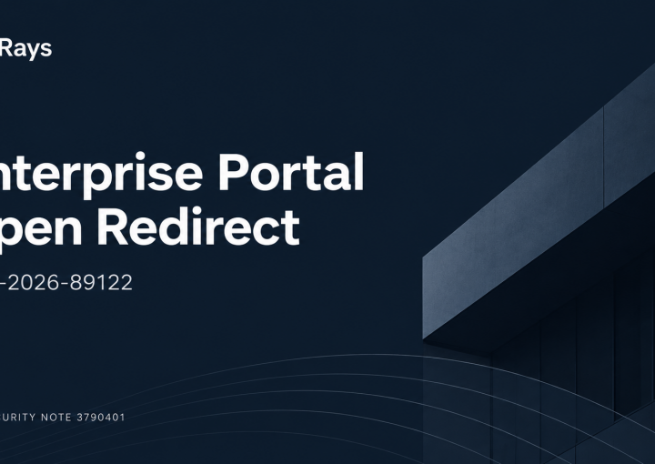 SAP Note 3790401: Enterprise Portal Open Redirect (CVE-2026-89122) — RedRays