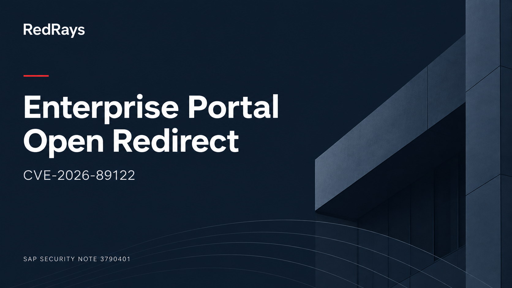 SAP Note 3790401: Enterprise Portal Open Redirect (CVE-2026-89122) — RedRays