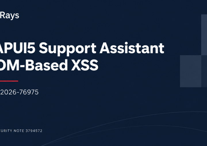 SAP Note 3794572: SAPUI5 Support Assistant XSS (CVE-2026-76975) — RedRays