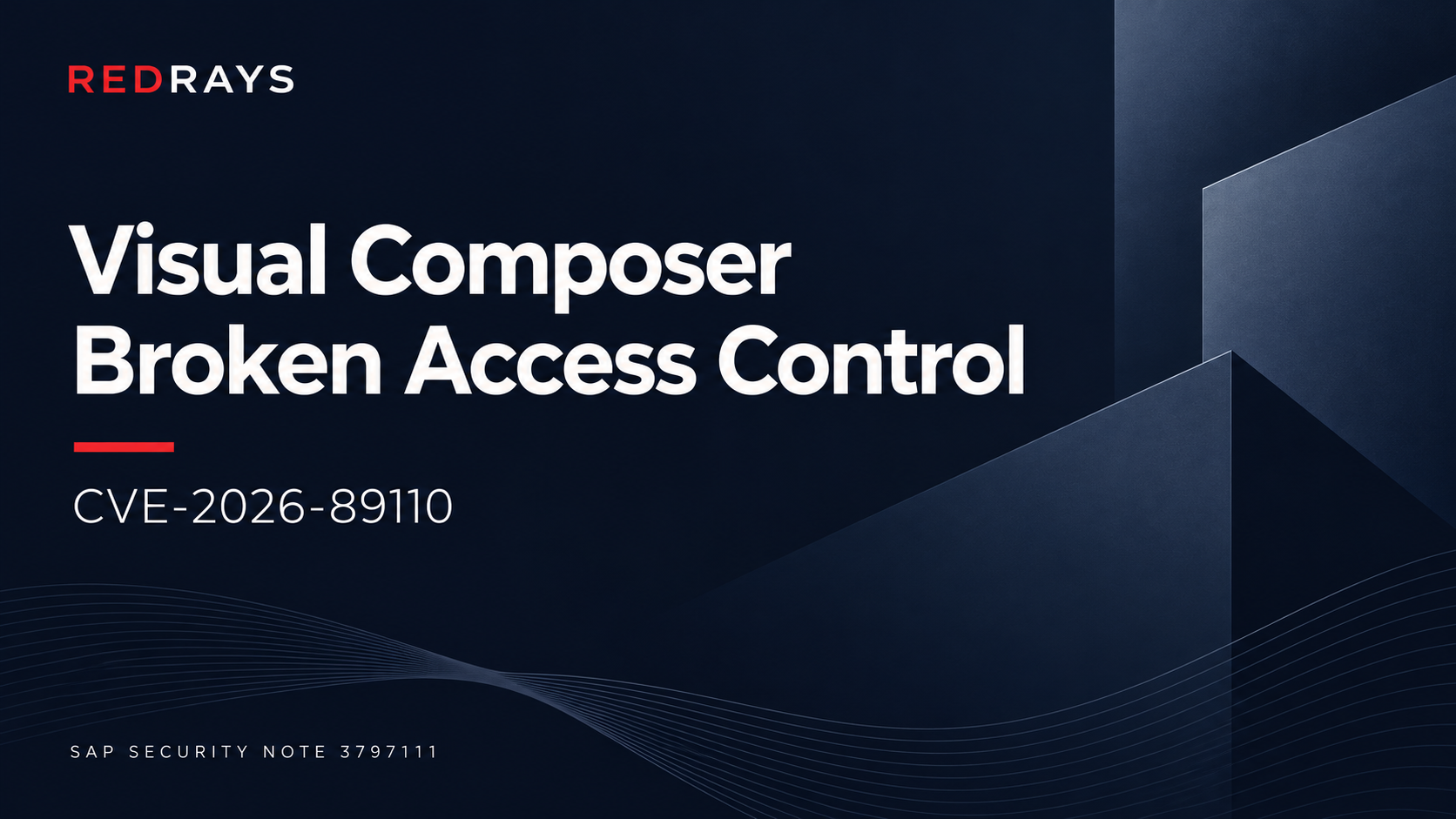 SAP Note 3797111: Visual Composer Access Control (CVE-2026-89110) — RedRays