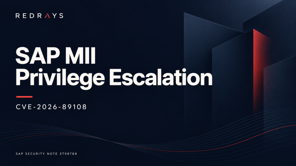 SAP Note 3798788: MII Privilege Escalation (CVE-2026-89108) — RedRays