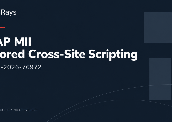 SAP Note 3798823: Stored XSS in SAP MII (CVE-2026-76972) — RedRays